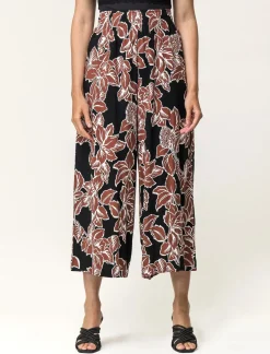 Piazza Italia Pantalone vestibilità culotte con elastico in vita in visocosa stampato - var 1 Flash Sale