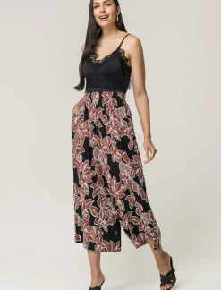 Piazza Italia Pantalone vestibilità culotte con elastico in vita in visocosa stampato - var 1 Flash Sale