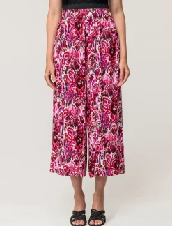 Piazza Italia Pantalone vestibilità culotte con elastico in vita in visocosa stampato - var 2 Store