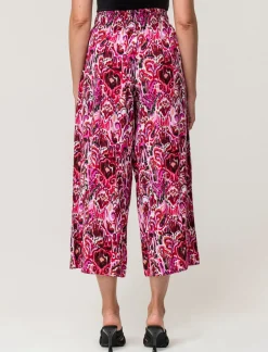 Piazza Italia Pantalone vestibilità culotte con elastico in vita in visocosa stampato - var 2 Store