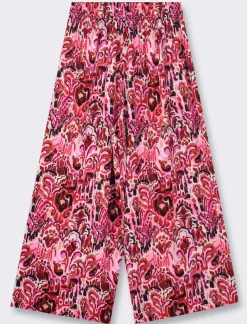 Piazza Italia Pantalone vestibilità culotte con elastico in vita in visocosa stampato - var 2 Store