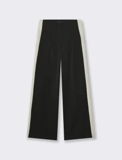 Piazza Italia Pantalone vita alta con banda laterale - Nero Best