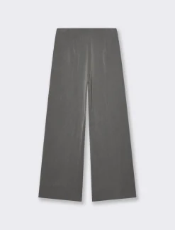 Piazza Italia Pantalone vita alta con banda laterale - Grigio Online