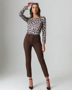 Piazza Italia Pantalone vita alta slim fit - talpa Grigio Flash Sale