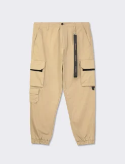 Piazza Italia Pantaloni cargo fit con tasche a filetto posteriori - Beige Discount