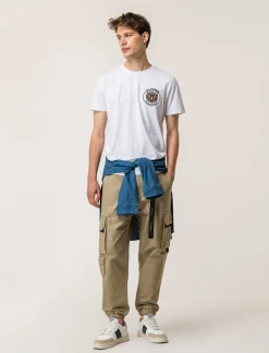 Piazza Italia Pantaloni cargo fit con tasche a filetto posteriori - Beige Discount