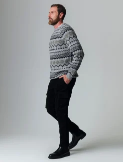 Piazza Italia Pantaloni cargo in velluto a coste tapered fit con tasche a toppa posteriori - Nero Discount