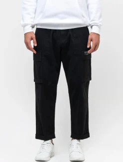 Piazza Italia Pantaloni cargo Relaxed fit con tasche a filetto - Nero Clearance