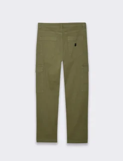 Piazza Italia Pantaloni cargo straight fit con tasche anteriori e a toppa posteriori - Verde militare Store