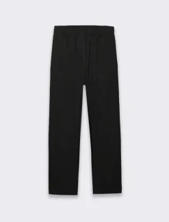 Piazza Italia Pantaloni carrot con elastico in vita e tasche frontali - Nero Discount