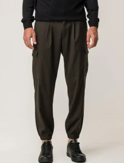 Piazza Italia Pantaloni chino con vita semi elasticizzata - kaki Verde Online