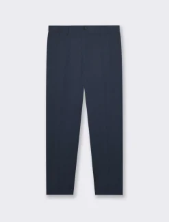 Piazza Italia Pantaloni chino con vita semi elasticizzata con tessuto strutturato - Blu Best Sale