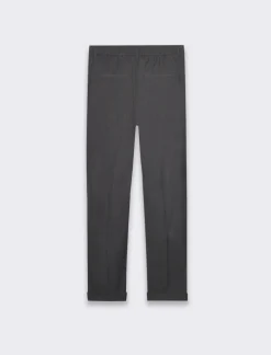 Piazza Italia Pantaloni chino con vita semi elasticizzata con tessuto strutturato - Antracite melange Grigio Online