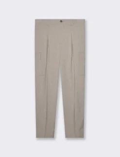 Piazza Italia Pantaloni chino con vita semi elasticizzatacon pinces sul davanti - Beige Sale