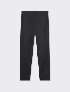 Piazza Italia Pantaloni chino con vita elasticizzata regolabile con laccio e dettaglio di tasche a filetto posteri - Nero Discount