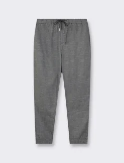 Piazza Italia Pantaloni chino con vita elasticizzata regolabile con laccio e dettaglio di tasche a filetto posteri - Antracite melange Grigio Flash Sale