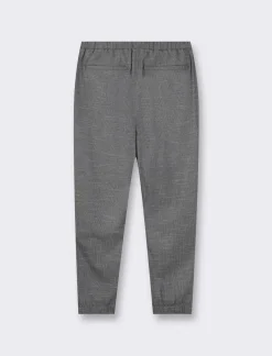 Piazza Italia Pantaloni chino con vita elasticizzata regolabile con laccio e dettaglio di tasche a filetto posteri - Antracite melange Grigio Flash Sale