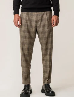 Piazza Italia Pantaloni chino fantasia principe di galles - Cammello Beige Best