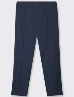 Piazza Italia Pantaloni chino fantasia a righe wide fit - Blu Hot