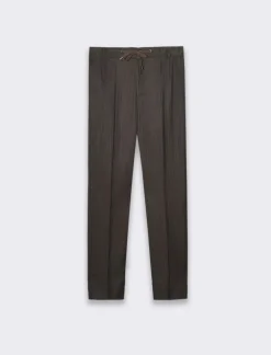 Piazza Italia Pantaloni chino jogger fantasia a righe, regular fit - Moro Marrone Fashion