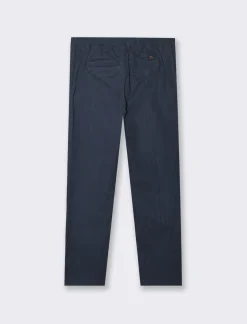 Piazza Italia Pantaloni chino jogger in cotone spigato elasticizzato - Blu Shop