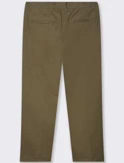 Piazza Italia Pantaloni chino tessuto twill di cotone elasticizzato - kaki Verde Flash Sale