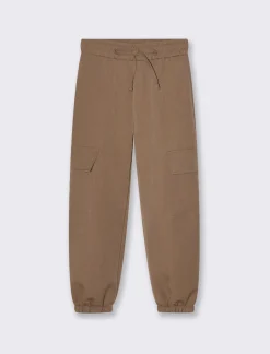 Piazza Italia Pantaloni con tasche laterali e vita elasticizzata, con fiocco decorativo - Cammello Beige Online