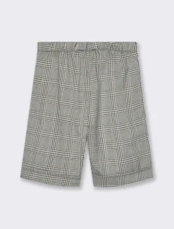 Piazza Italia Pantaloni da bambina a fantasia pied de poule con bottoni decorativi - Fantasia Multicolore Flash Sale