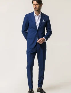Piazza Italia Pantaloni formal fit con tasche a filetto posteriori - ette Blu Fashion