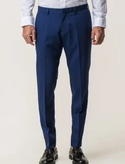 Piazza Italia Pantaloni formal fit con tasche a filetto posteriori - ette Blu Fashion