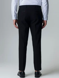 Piazza Italia Pantaloni formal fit modello Smoking e dettaglio di tasche a filetto - Nero Sale