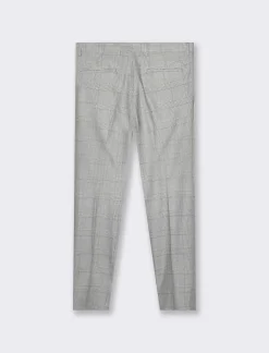 Piazza Italia Pantaloni formal fit tessuto fantasia aquadri principe di galles - Grigio Cheap