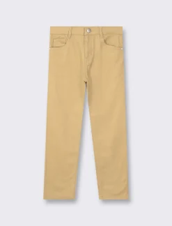 Piazza Italia Pantaloni in cotone elastico in 5 tasche, con patch posteriore, disponibile in 4 varianti colore - Beige Best Sale