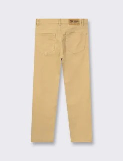 Piazza Italia Pantaloni in cotone elastico in 5 tasche, con patch posteriore, disponibile in 4 varianti colore - Beige Best Sale
