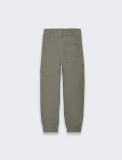 Piazza Italia Pantaloni in cotone linea jogger con culisse ed elastico a fondo gamba - militare Verde Best