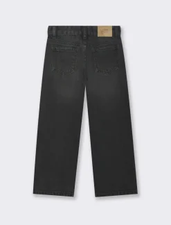 Piazza Italia Pantaloni in denim modello wide leg cinque tasche - Nero Store