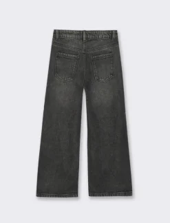 Piazza Italia PANTALONI IN DENIM WIDE LEG - Nero Hot