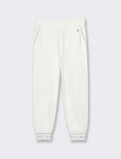 Piazza Italia Pantaloni in felpa con motivo jaquard argento - sporco Bianco Best
