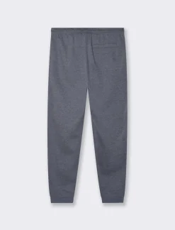 Piazza Italia Pantaloni in felpa in misto cotone garzato melange regular fit - Blu Clearance