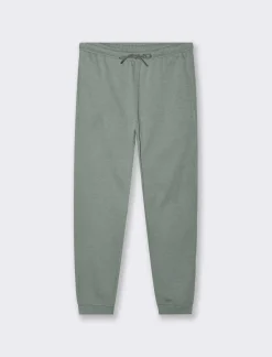 Piazza Italia Pantaloni in felpa in misto cotone garzato melange regular fit - Verde Hot