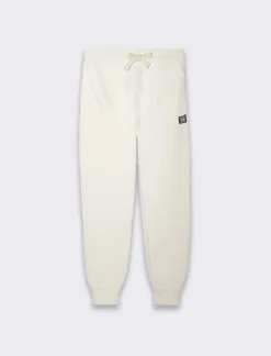 Piazza Italia Pantaloni in felpa in misto cotone garzato relaxed fit - latte Bianco Best Sale