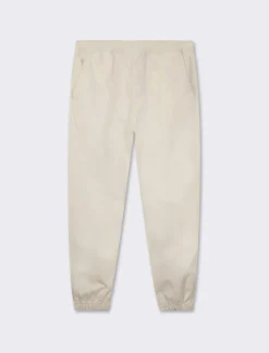 Piazza Italia Pantaloni in twill con vita elasticizzata regolabile con laccio. Tasche anteriori e dettaglio di tas - latte Bianco Discount