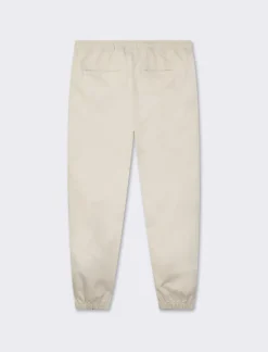 Piazza Italia Pantaloni in twill con vita elasticizzata regolabile con laccio. Tasche anteriori e dettaglio di tas - latte Bianco Discount