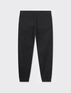 Piazza Italia Pantaloni in twill con vita elasticizzata regolabile con laccio. Tasche anteriori e dettaglio di tas - Nero Cheap