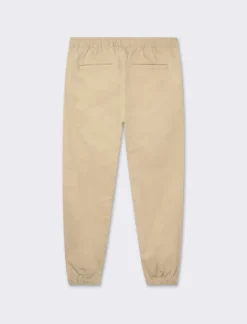 Piazza Italia Pantaloni in twill con vita elasticizzata regolabile con laccio. Tasche anteriori e dettaglio di tas - Beige Online
