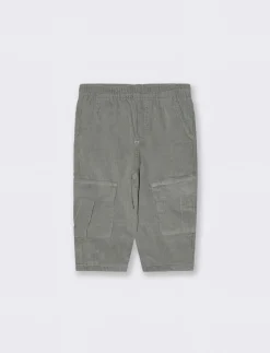 Piazza Italia Pantaloni in velluto a coste, con vita elastica e tasconi laterali - Grigio Store