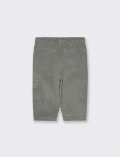 Piazza Italia Pantaloni in velluto a coste, con vita elastica e tasconi laterali - Grigio Store