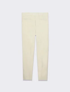 Piazza Italia Pantaloni in velluto formal fit con tasche a filetto posteriori - Beige ecru Online