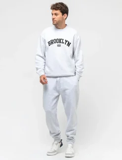 Piazza Italia Pantaloni jogger basic in felpa garzata - mel. Grigio Cheap