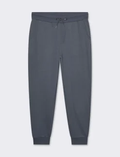 Piazza Italia Pantaloni jogger basic in felpa garzata - Avion Blu Best Sale